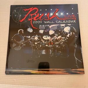 Rush Live 2009 Wall Calendar Pictures Of Band Trio Rock Band New Sealed